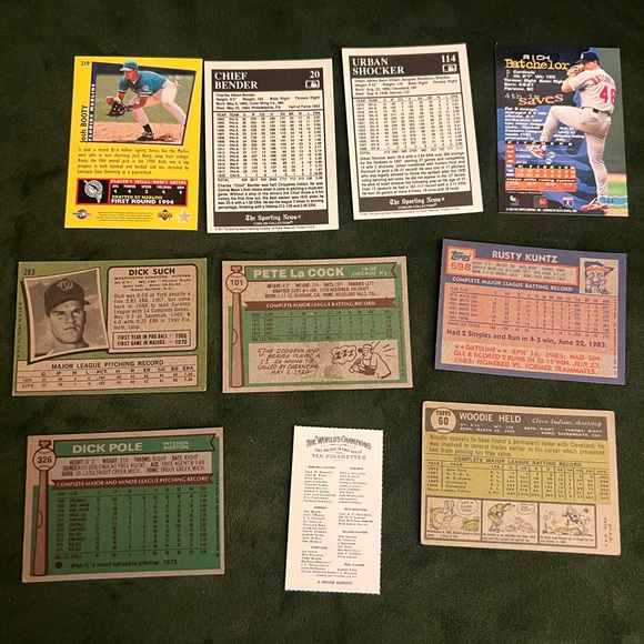 Best Funny Dirty Baseball Names Trading Cards Dick Pole LaCock Rusty Kuntz - Picture 2 of 2